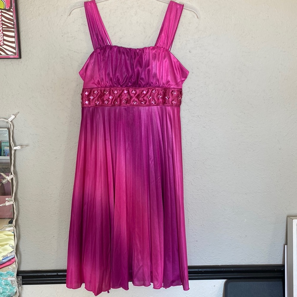 My Michelle Ombré Pleated Dress